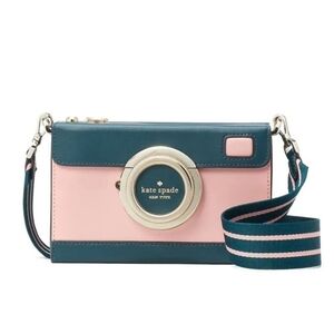 KATE SPADE NWOT Oh Snap Camera Crossbody Novelty Bag Pink And Green